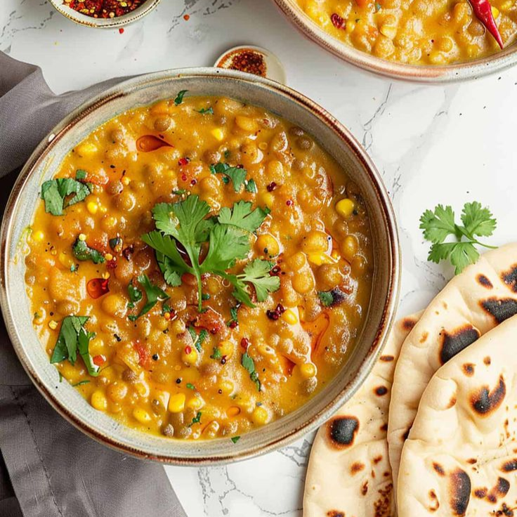 Dal Tadka with Roti or Rice