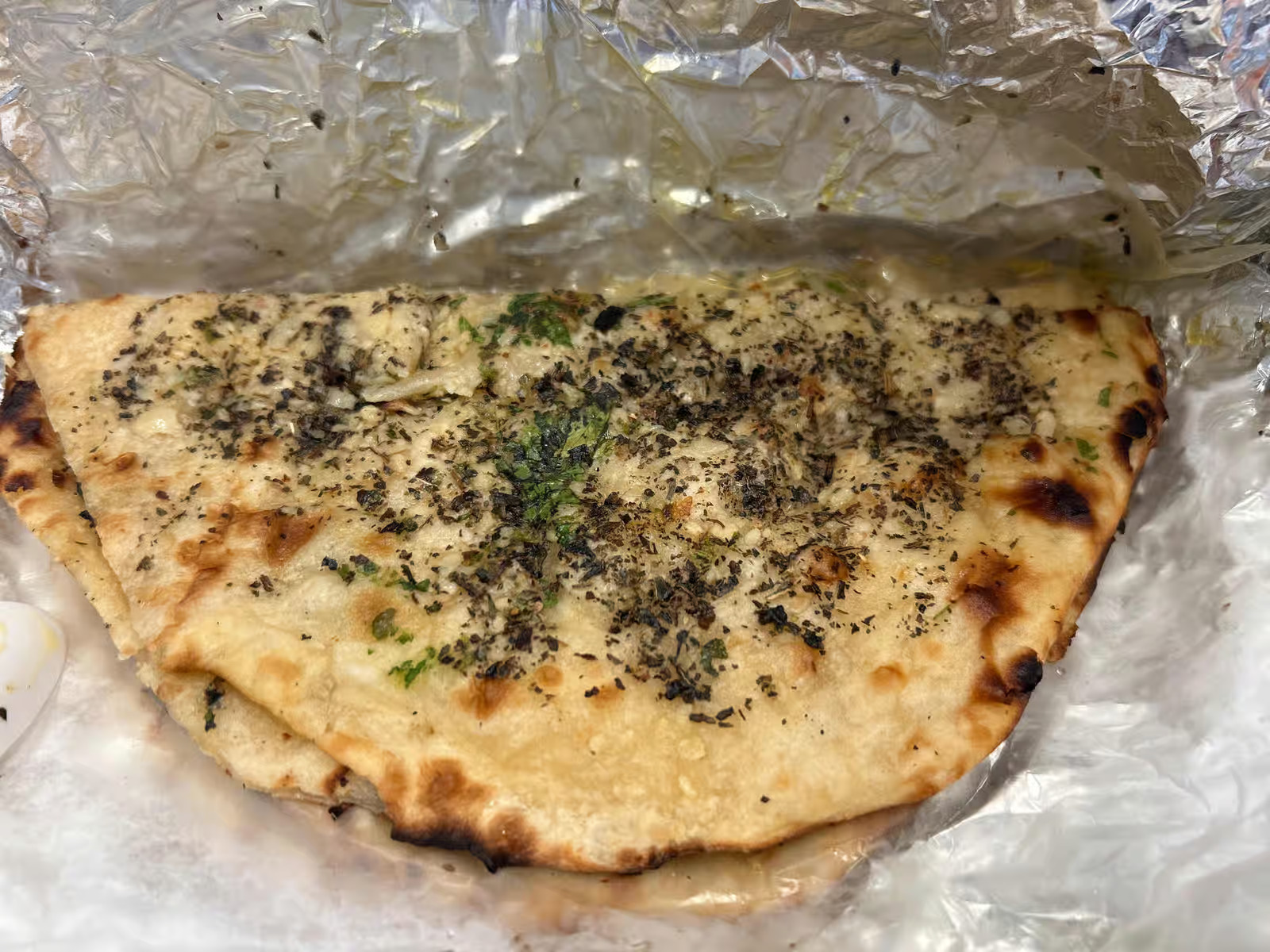 Garlic and Basil Naan