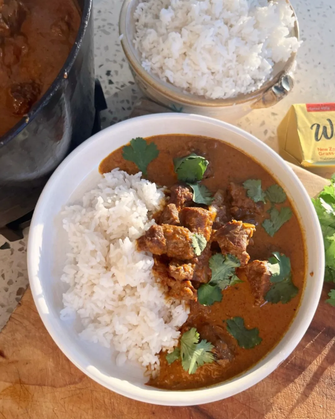 Goat Curry with Pulao