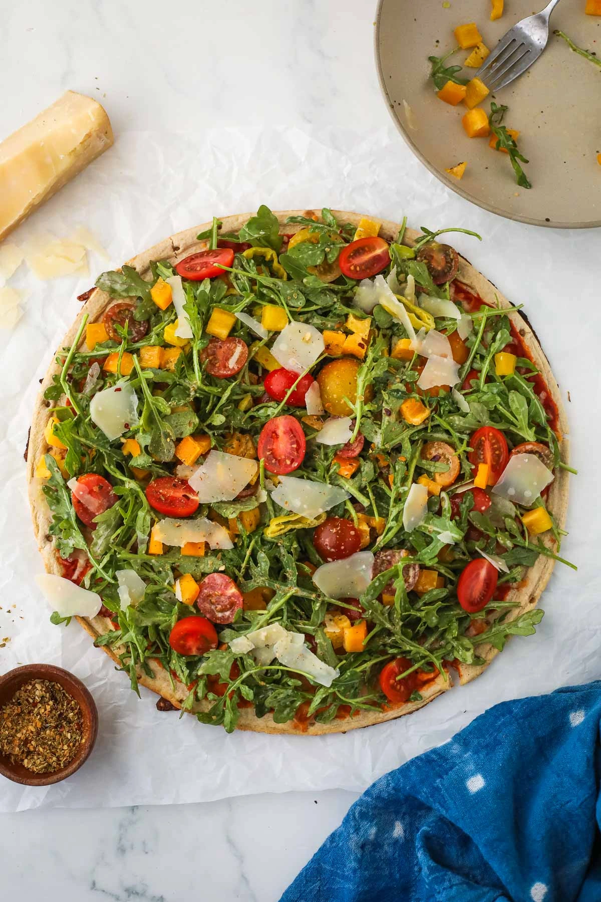Vegan Bountiful Salad Pizza