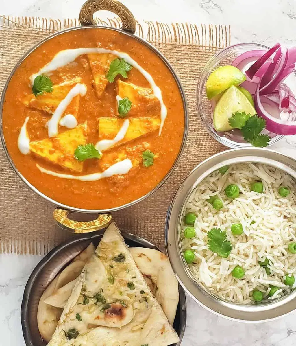 Shahi paneer (with rice or roti)