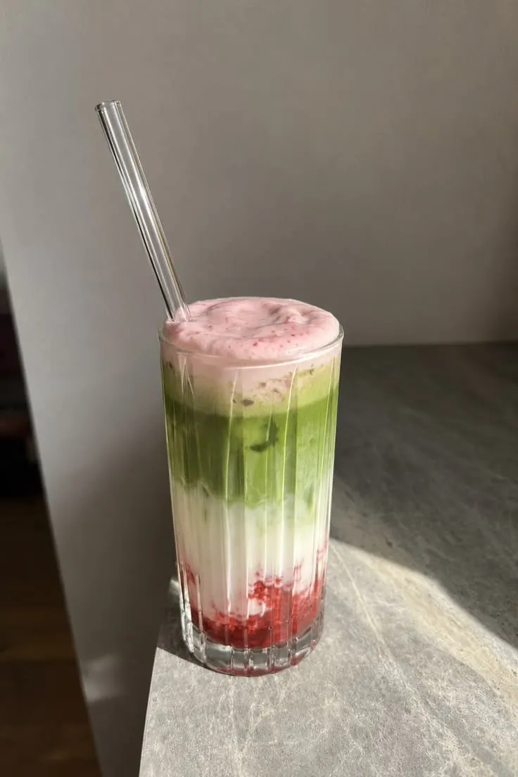 Strawberry Matcha Latte