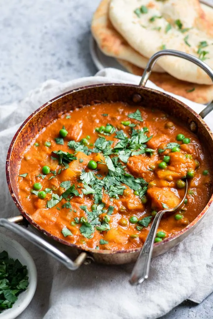 Aloo Matter (with Rice) vegan