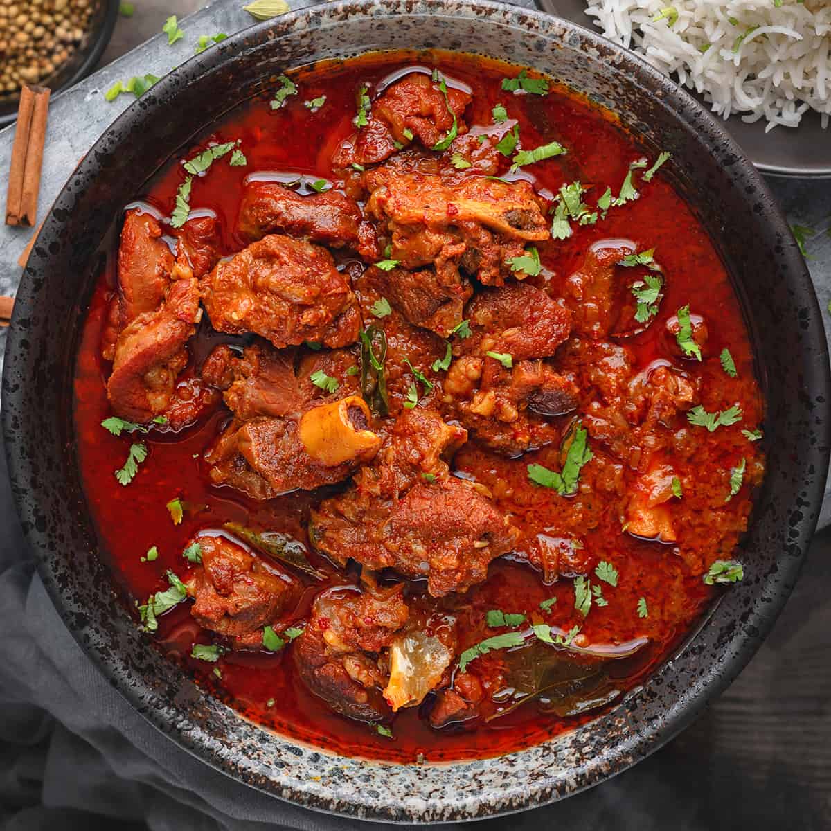 Lamb Vindaloo (with Rice)