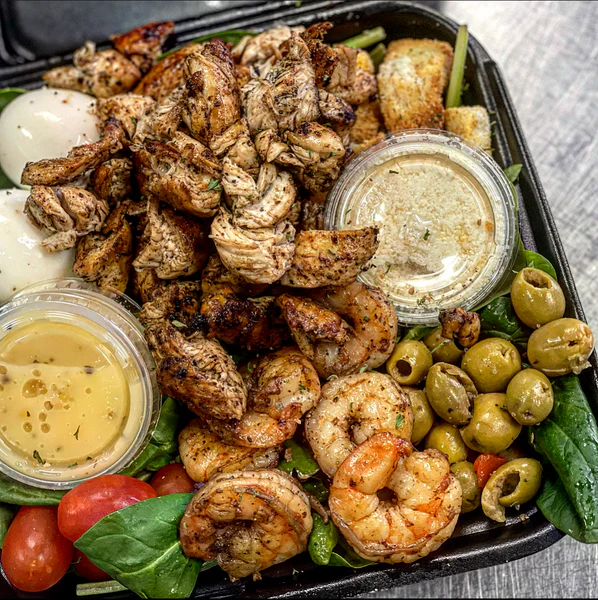 Grilled Shrimp & Chicken Salad