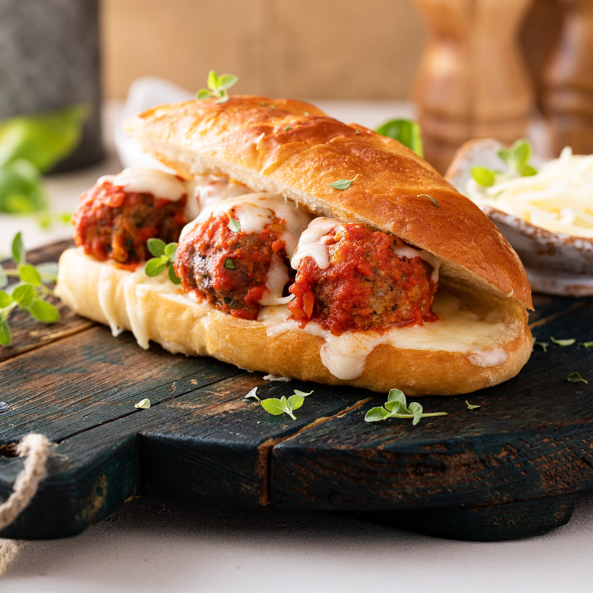 Meatball Parmigiana Sub