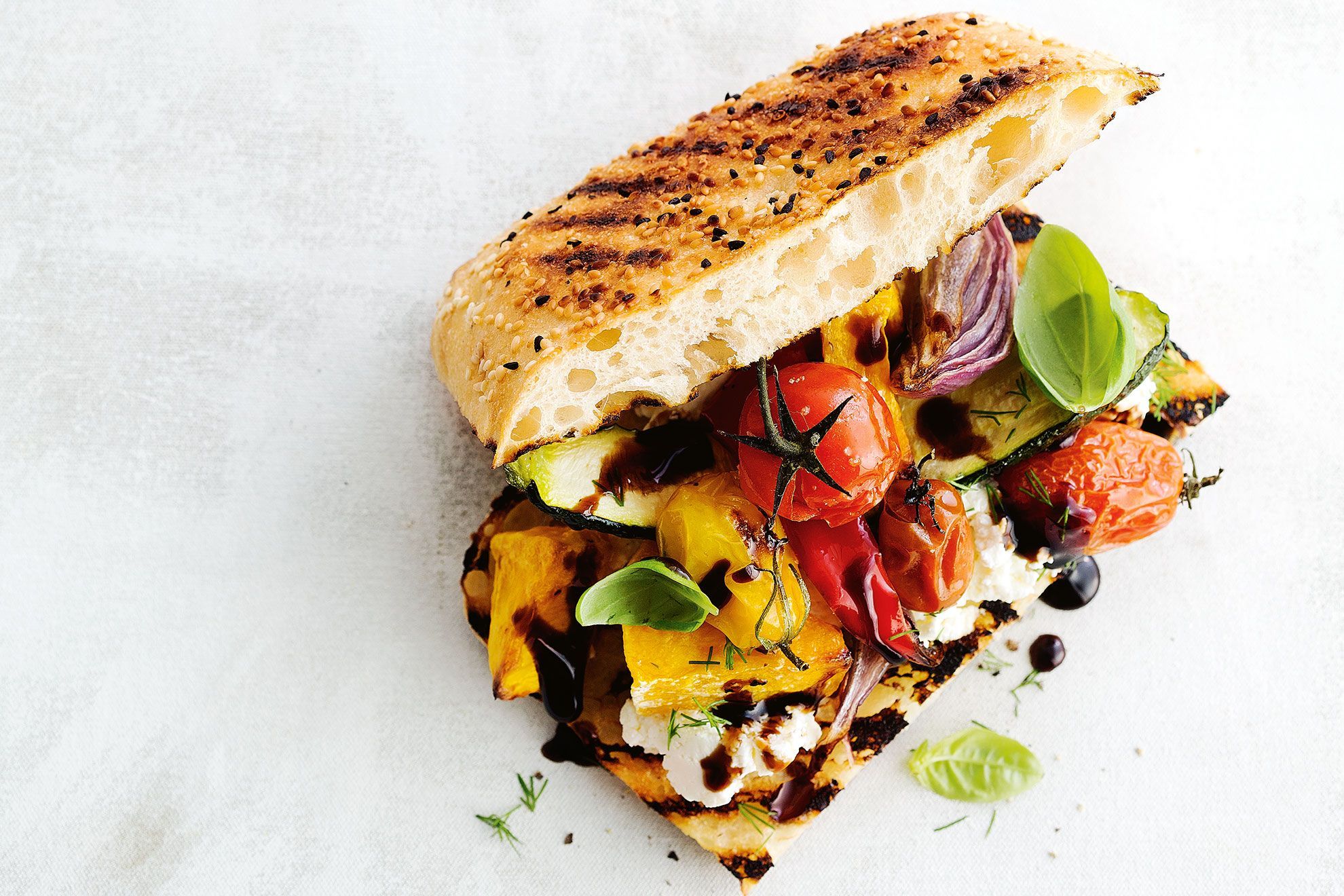 Roasted Vegetables Panini