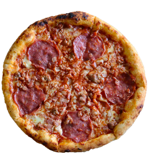 Meatball and Mushroom Pizza
