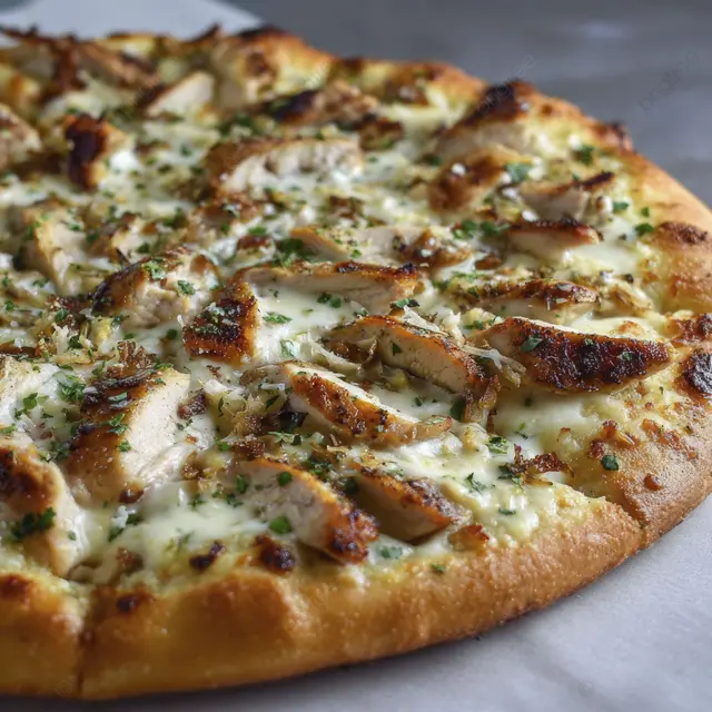 Alfredo Pizza With Grilled Chicken
