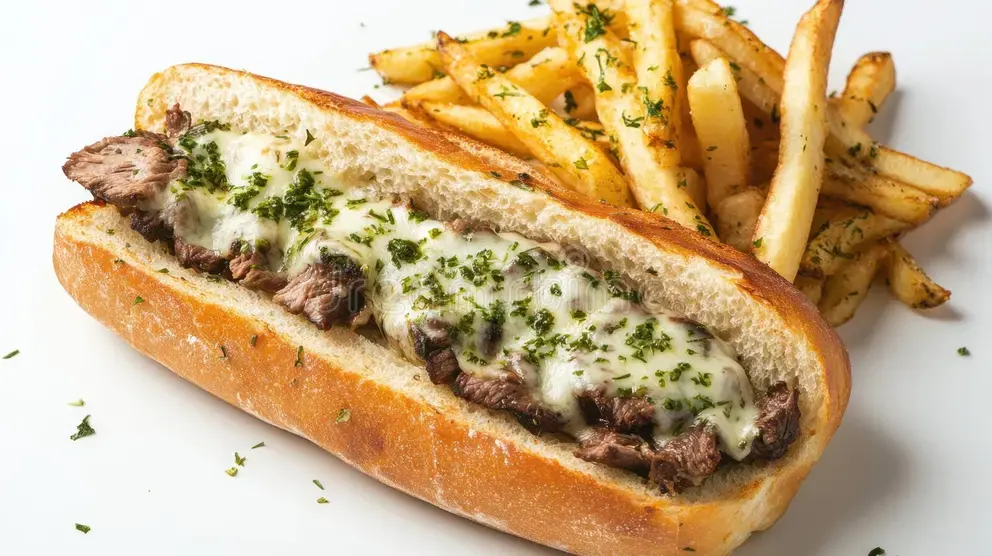 8” Steak & Cheese Sub/Fries/Soda
